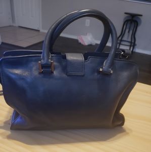 Grey leather bag